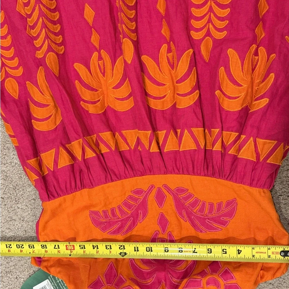 FARM Rio Orange and Pink Tropical Maxi Dress - Picture 11 of 14